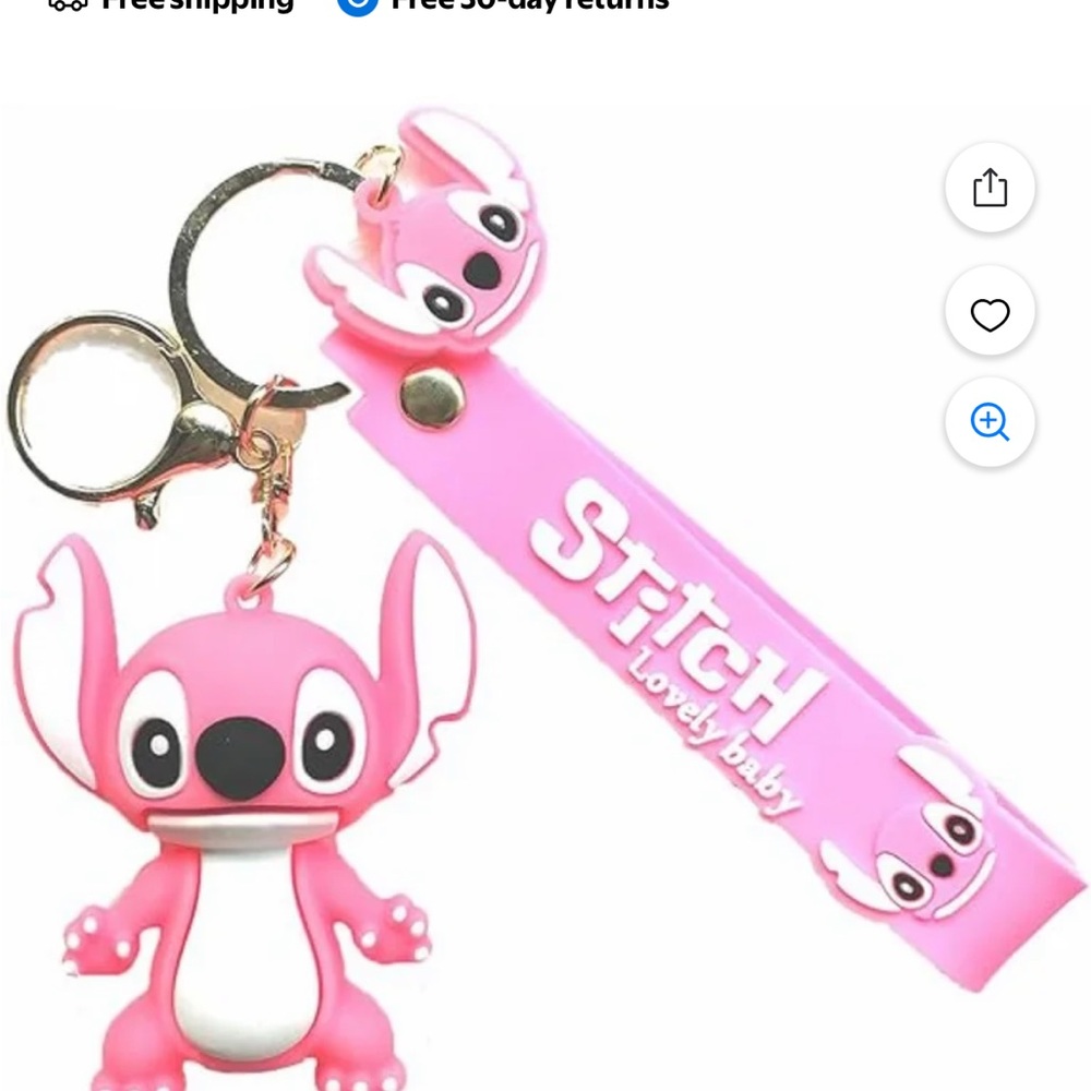 Pink Stitch Keychain Toy